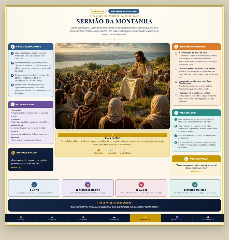 Página real — Sermão da Montanha
