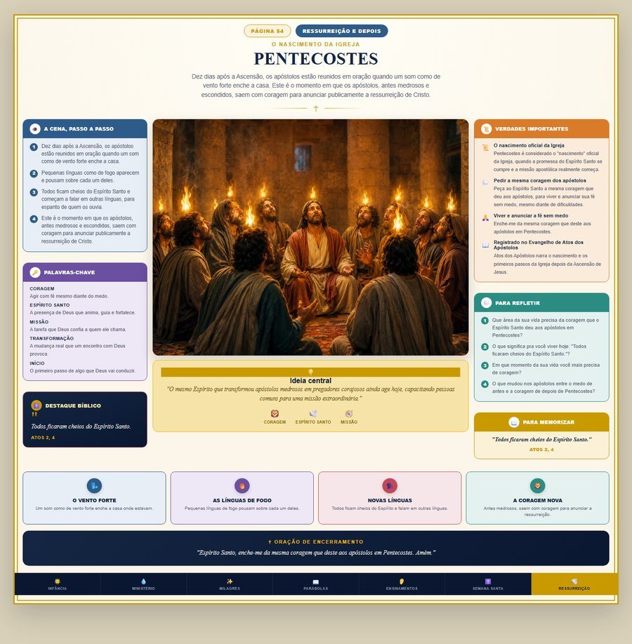 Página real — Pentecostes